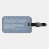 医療用呼吸器CPAPマ運シンオン ラゲッジタグ (裏面横)