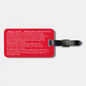 医療用呼吸器CPAPマ運シンオン ラゲッジタグ (裏面横)