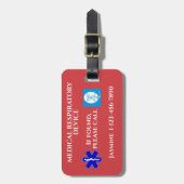 医療用呼吸器CPAPマ運シンオン ラゲッジタグ (正面縦)