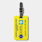 医療用呼吸器CPAPマ運シンオン ラゲッジタグ (正面縦)