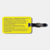 医療用呼吸器CPAPマ運シンオン ラゲッジタグ (裏面横)