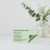 医療用品テーマページのカール図 名刺 (スタンド正面)