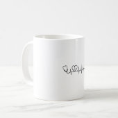 医療用心拍数聴診器ベクターTシャツデザイン_ コーヒーマグカップ (正面左)
