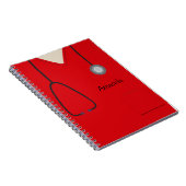 医療用擦り傷赤ノート ノートブック (右側)