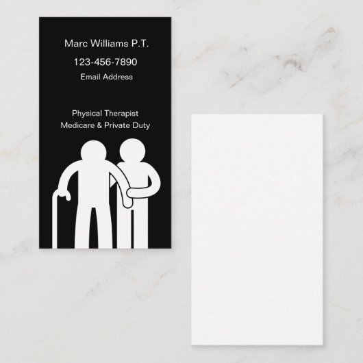 医療用物理セラピストテーマ 名刺 (正面/裏面)