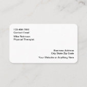 医療用物理セラピスト名刺 名刺 (裏面)