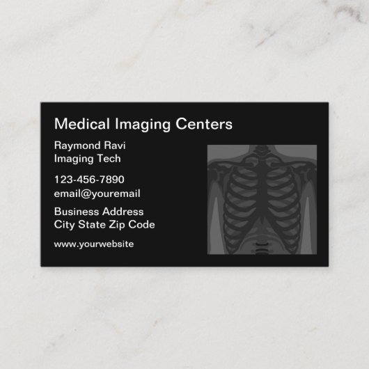 医療用画像放射線医学サービス名刺 名刺 (正面)