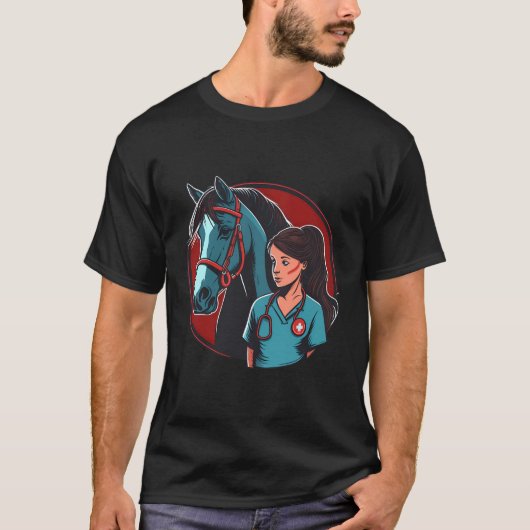 医療用看護馬オンナース馬 Tシャツ (正面)