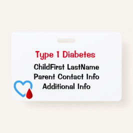 医療用緊急糖尿病認識度 バッジ