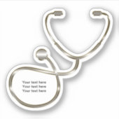 医療用聴診器テンプレート形状 シール (正面)