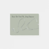 医療用聴診器テーマのポストノート ポストイット (正面)