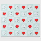 医療用聴診器ナース又はドクターパターン贈与 ラッピングペーパー (フラット)