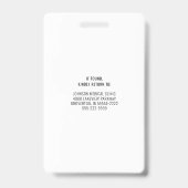 医療用聴診器ブルー旅行ナース バッジ (裏面)