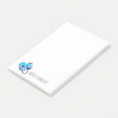医療用聴診器ホワイトティール(緑がかった色)ハート ポストイット (アングル)