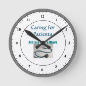 医療用聴診器丸時計 ラウンド壁時計 (正面)