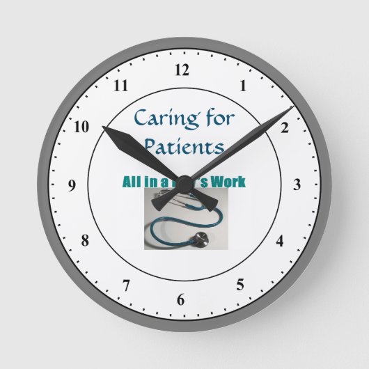 医療用聴診器丸時計 ラウンド壁時計 (正面)