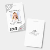 医療用聴診器編集可能グレーナースバッジ バッジ (正面&裏面)