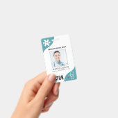 医療用聴診器編集可能ティール（緑がかった色）医師 バッジ (手持ち)