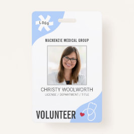 医療用聴診器編集可能ブルーボランティア バッジ