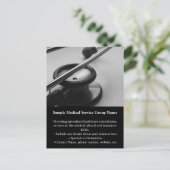 医療用聴診器、白黒 ポストカード (スタンド正面)