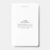 医療用聴診器 編集可能な青色 ボランティア バッジ (裏面)