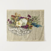 医療用花の脳の解剖学ポスター タペストリー (正面(横))