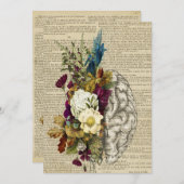 医療用花の脳の解剖学ポスター 案内状 (正面/裏面)