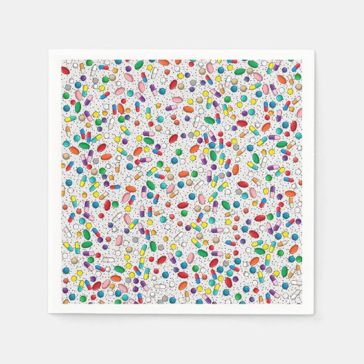 医療用薬理ピルカプセルナプキン スタンダードカクテルナプキン (正面)