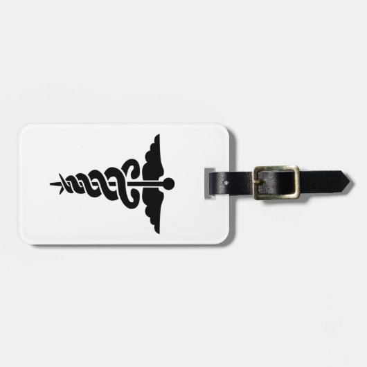 医療用記号カドゥセウス ラゲッジタグ (正面横)