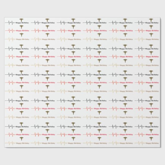 医療用誕生日ギフトラップ又はラッピング紙 ラッピングペーパー (フラット)