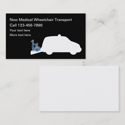 医療用車いす輸送サービス 名刺 (正面/裏面)