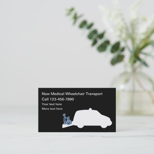 医療用車いす輸送サービス 名刺 (スタンド正面)