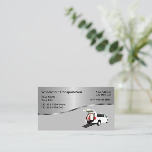 医療用車いす輸送用名刺 名刺 (スタンド正面)