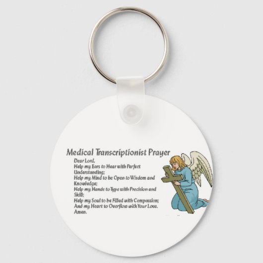 医療用転写祈りの言葉キーチェーン キーホルダー (正面)