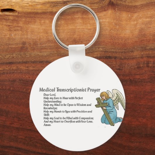 医療用転写祈りの言葉キーチェーン キーホルダー (裏面)