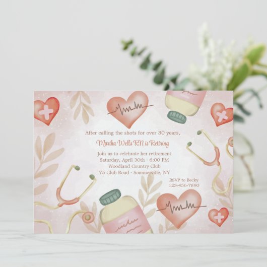 医療用退職水の色 招待状 (スタンド正面)