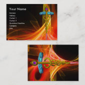 医療用金ゴールドカドゥセウス黄赤光波 名刺 (正面/裏面)