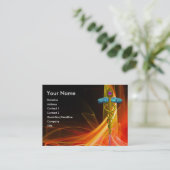 医療用金ゴールドカドゥセウス黄赤光波 名刺 (スタンド正面)