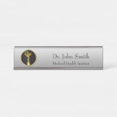 医療用金ゴールドプロフェッショナル衛生用ボウル デスクネームプレート (正面)