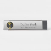 医療用金ゴールドプロフェッショナル衛生用ボウル デスクネームプレート (正面)