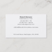 医療用金ゴールド灰色白ナース 名刺 (裏面)