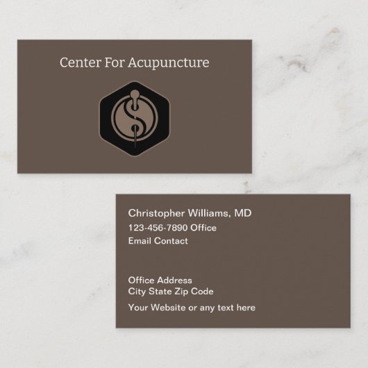 医療用鍼治療テーマ名刺 名刺 (正面/裏面)