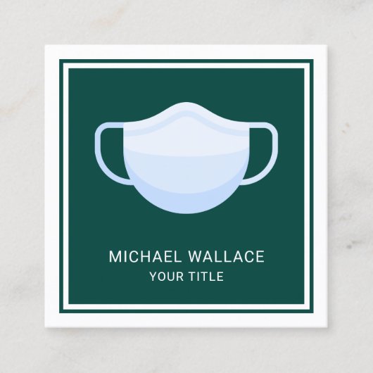 医療用顔マスク スクエア名刺 (正面)