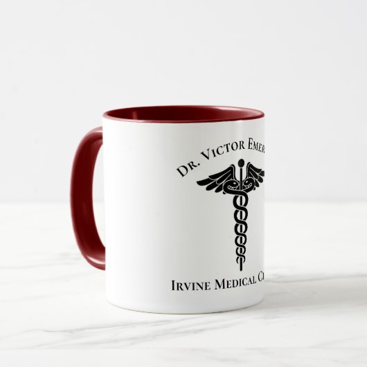 医療用Caduceusシンボル個人用MUG マグカップ (正面左)