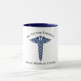 医療用Caduceus Blue Symbol Personalized Mug マグカップ