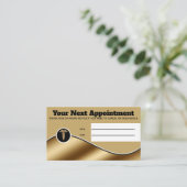 医療病院金ゴールド黒体患者 予約カード (スタンド正面)