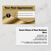 医療病院金ゴールド黒体患者 予約カード (正面/裏面)
