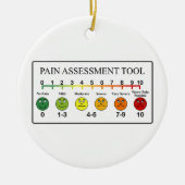 医療痛み評価ツールチャート セラミックオーナメント (正面)