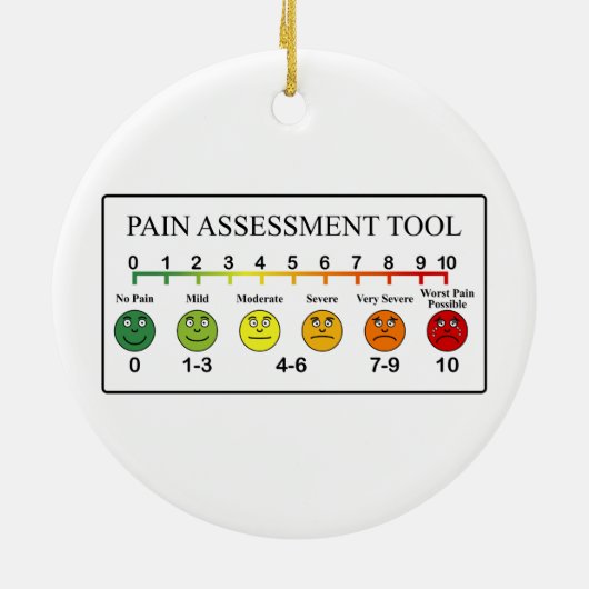 医療痛み評価ツールチャート セラミックオーナメント (裏面)