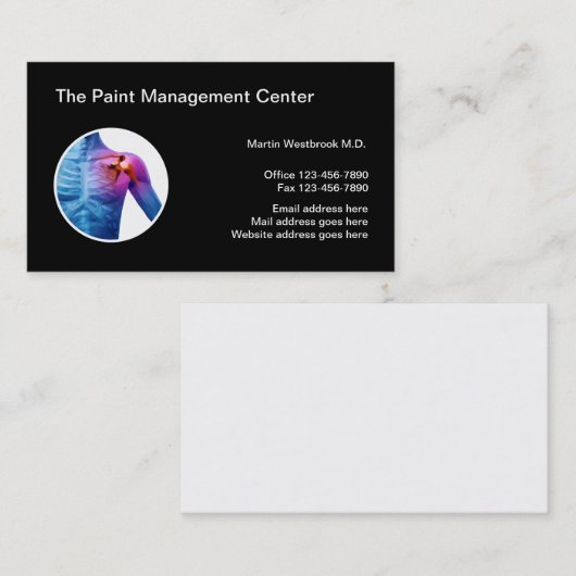 医療痛管理クリニック 名刺 (正面/裏面)